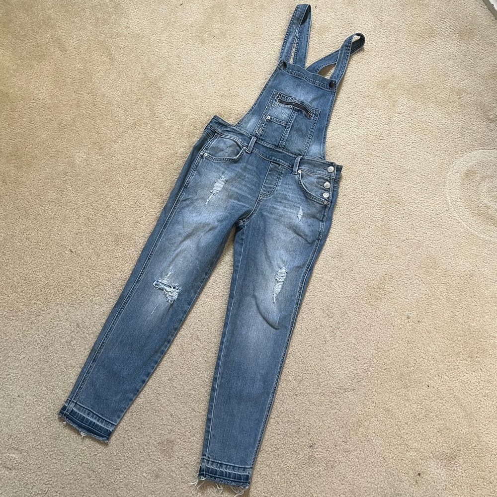 Level 99 Denim Overalls Jumper Raw Hem